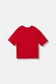 adidas Originals t-shirt bawełniany dziecięcy JV8556 czerwony AW25