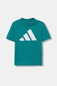 adidas tricou de bumbac pentru copii JV9885 turcoaz AW25