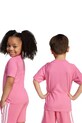 adidas t-shirt bawełniany dziecięcy JV9969 różowy
