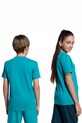 adidas t-shirt bawełniany dziecięcy JW0005 turkusowy