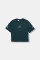 Dječja majica kratkih rukava adidas okrugli zelena JW2432