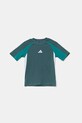 Detské bavlnené tričko adidas bavlna tyrkysová JW4966