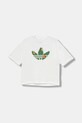 adidas Originals tricou de bumbac pentru copii print bej JW5326