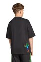Παιδικό βαμβακερό μπλουζάκι adidas Originals JW5327 μαύρο AW25