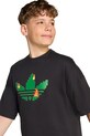 Παιδικό βαμβακερό μπλουζάκι adidas Originals μαύρο JW5327