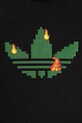 Deklice Otroška bombažna kratka majica adidas Originals JW5327 črna
