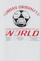 adidas Originals tricou de bumbac pentru copii alb JW6097