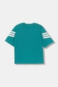 Мальчик Детская хлопковая футболка adidas JW7531 бирюзовый