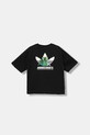 Памучна тениска adidas Originals JW7751 черен AW25