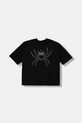 Dětské bavlněné tričko adidas Originals kulatý černá JW7845