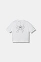 adidas Originals tricou de bumbac pentru copii imprimeu alb JW7846