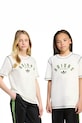 Детска памучна тениска adidas Originals памук бежов JX5265