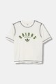 Дитяча бавовняна футболка adidas Originals аплікація бежевий JX5265