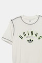 Детска памучна тениска adidas Originals бежов JX5265