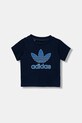 adidas Originals tricou de bumbac pentru copii print bleumarin JX9003