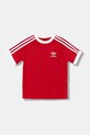 Dětské bavlněné tričko adidas Originals kulatý červená JY3748