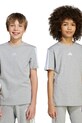 adidas t-shirt bawełniany dziecięcy aplikacja szary JY4968