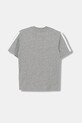 Dětské bavlněné tričko adidas JY4968 šedá AW25
