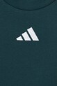 Dětské bavlněné tričko adidas zelená JY4969