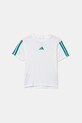 adidas tricou de bumbac pentru copii imprimeu alb JY4970