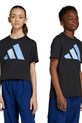 adidas t-shirt bawełniany dziecięcy nadruk czarny KB7311