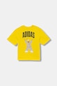 adidas tricou de bumbac pentru copii JM0818 galben AW25