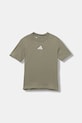 Дитяча бавовняна футболка adidas бавовна зелений JW3492