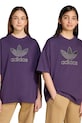 Dječja pamučna majica kratkih rukava adidas Originals natpis ljubičasta JY6421