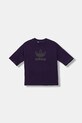 Παιδικό βαμβακερό μπλουζάκι adidas Originals JY6421 μωβ AW25