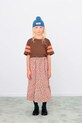 Tinycottons t-shirt bawełniany dziecięcy STRIPES LOGO TEE brązowy AW25.001