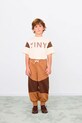 Tinycottons tricou de bumbac pentru copii TINY COLOR BLOCK TEE print bej AW25.264