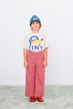 Tinycottons maglietta per bambini TINY DOG GRAPHIC TEE beige AW25.311