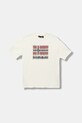 Napapijri t-shirt bawełniany dziecięcy S-ADIGE nadruk beżowy NP0A88ZWF0Z1.134.172