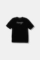 Dětské bavlněné tričko Napapijri S-PRIMIERO kulatý černá NP0A88ZY9411.134.172