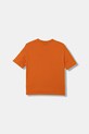 Napapijri t-shirt bawełniany dziecięcy S-PRIMIERO NP0A88ZYA681.98.128 pomarańczowy AW25