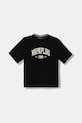 Napapijri t-shirt bawełniany dziecięcy S-INOT nadruk czarny NP0A891F9411.98.128