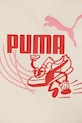 Băieți Puma tricou de bumbac pentru copii LITTLE RUNNERS Tee PS 688475. bej
