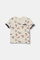 Puma t-shirt bawełniany dziecięcy LITTLE RUNNERS AOP Tee PS wzorzyste beżowy 688476.