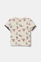 Puma t-shirt bawełniany dziecięcy LITTLE RUNNERS AOP Tee PS 688476. beżowy AW25