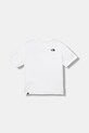Παιδικό βαμβακερό μπλουζάκι The North Face TEEN ESSENTIAL OVERSIZE SS TEE NF0A8EFPFN41 λευκό AW25