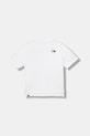 The North Face tricou de bumbac pentru copii TEEN ESSENTIAL OVERSIZE SS TEE NF0A8EFPFN41 alb AW25
