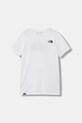 Παιδικό μπλουζάκι The North Face TEEN EASY REGULAR SS TEE NF0A8EHGFN41 λευκό AW25