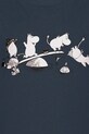 Jack Wolfskin t-shirt bawełniany dziecięcy MOOMIN T-SHIRT K granatowy A65461