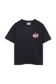 Παιδικό βαμβακερό μπλουζάκι Kenzo Kids K61492 σκούρο μπλε AW25