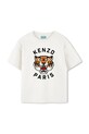 Παιδικό βαμβακερό μπλουζάκι Kenzo Kids στάμπα λευκό K61505.86.108