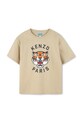 Kenzo Kids t-shirt bawełniany dziecięcy nadruk beżowy K61505.114.150