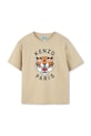 Kenzo Kids t-shirt bawełniany dziecięcy nadruk beżowy K61505.162