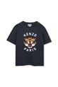 Παιδικό βαμβακερό μπλουζάκι Kenzo Kids στάμπα σκούρο μπλε K61505.162