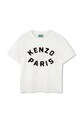 Παιδικό βαμβακερό μπλουζάκι Kenzo Kids στάμπα λευκό K61508.102.108