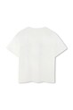 Παιδικό βαμβακερό μπλουζάκι Kenzo Kids K61508.102.108 λευκό AW25